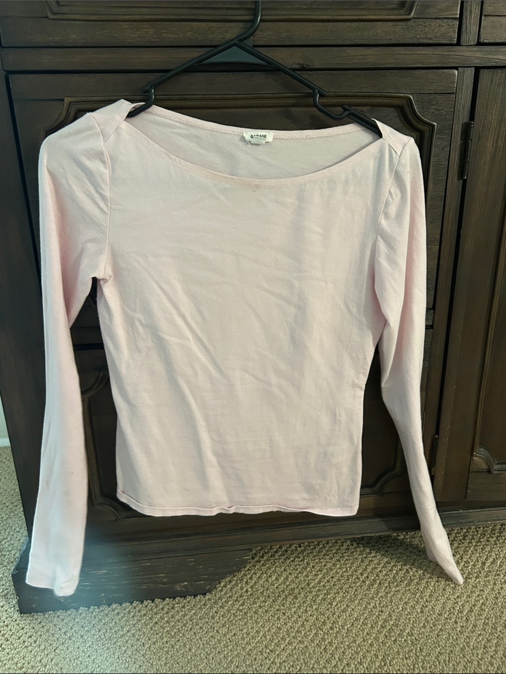 Garage Pale Pink Long-Sleeve Women’s Top